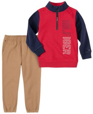 tommy hilfiger fleece quarter zip