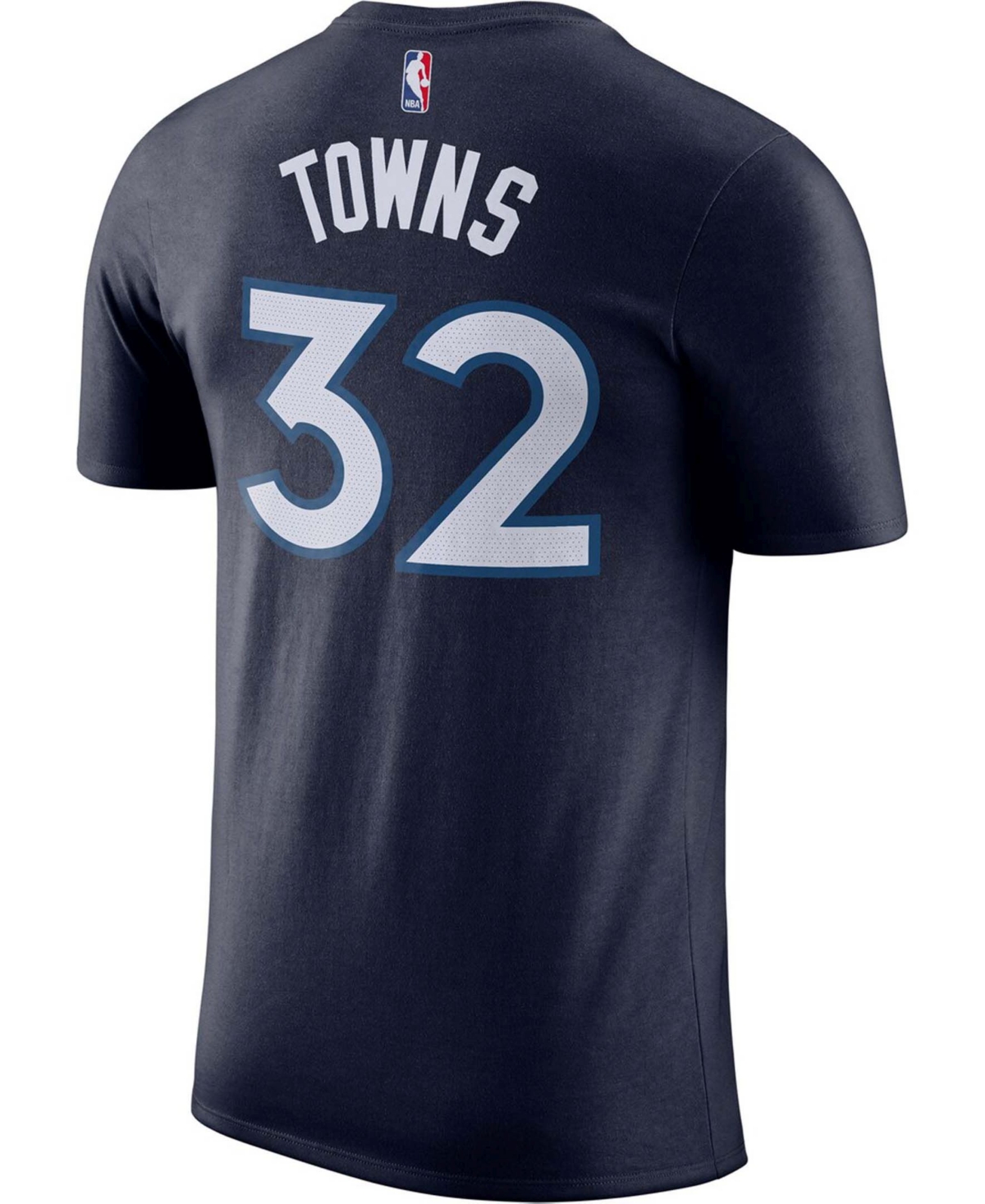 Shop Nike Men's Karl-anthony Towns Blue Minnesota Timberwolves Name & Number Performance T-shirt