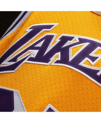 Men's Magic Johnson Gold Los Angeles Lakers 1984-85 Hardwood Classics Swingman Jersey
