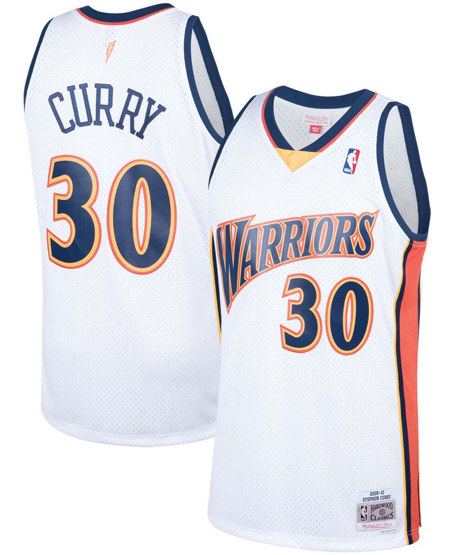 Men's Stephen Curry White Golden State Warriors 2009-10 Hardwood Classics Swingman Jersey