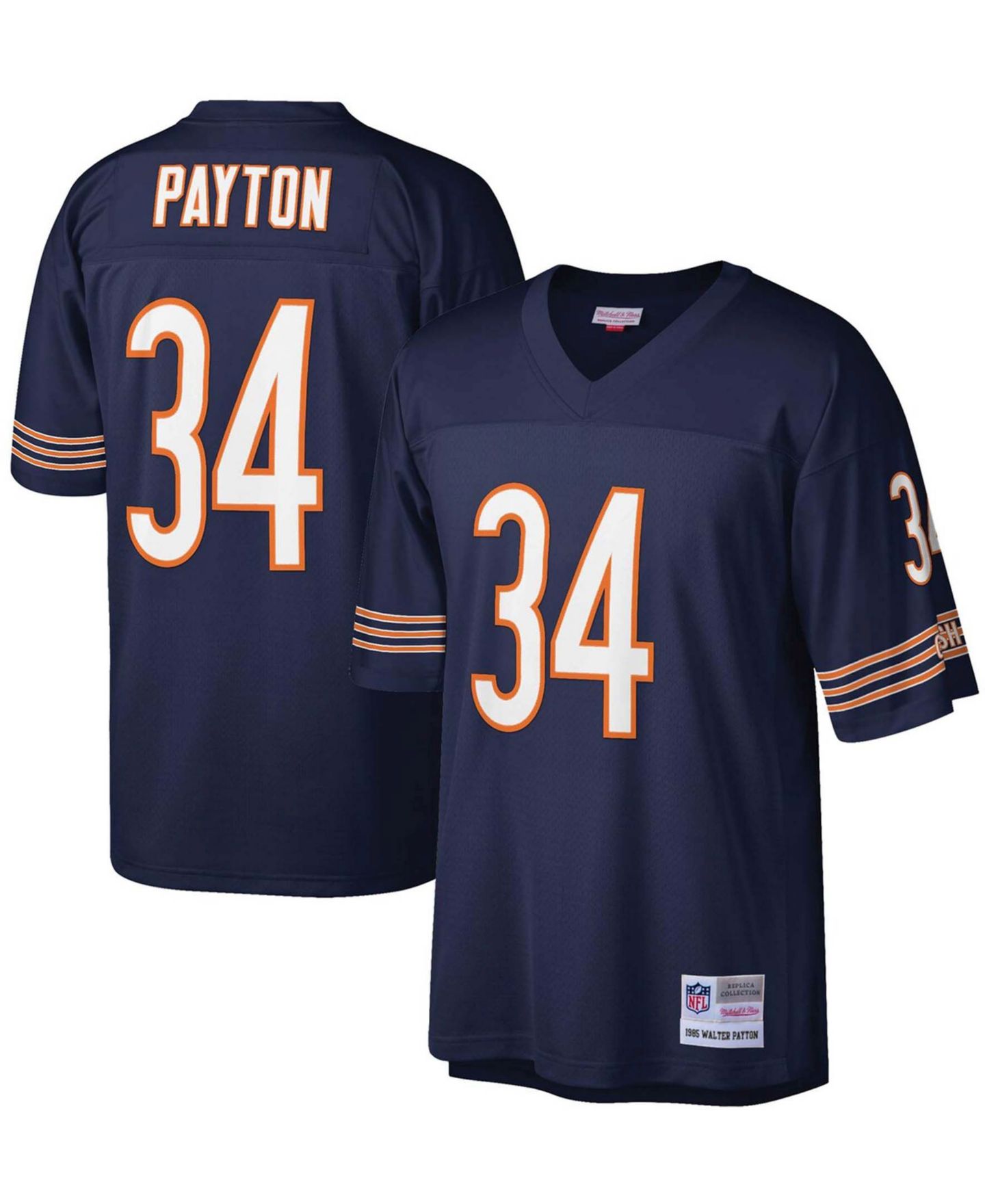 Мужская джерси Mitchell & Ness Walter Payton Chicago Bears Legacy Replica, Navy — фото 2
