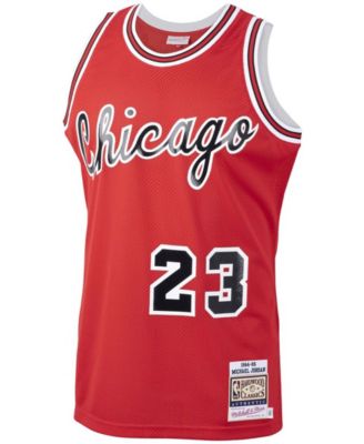 Men's Michael Jordan Red Chicago Bulls 1984-85 Hardwood Classics Rookie Authentic Jersey