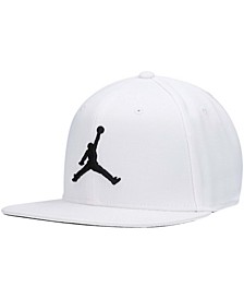 Men's White Jumpman Pro Logo Snapback Adjustable Hat