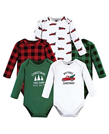 Baby Boys and Girls Long-Sleeve Bodysuit, Pack of 5