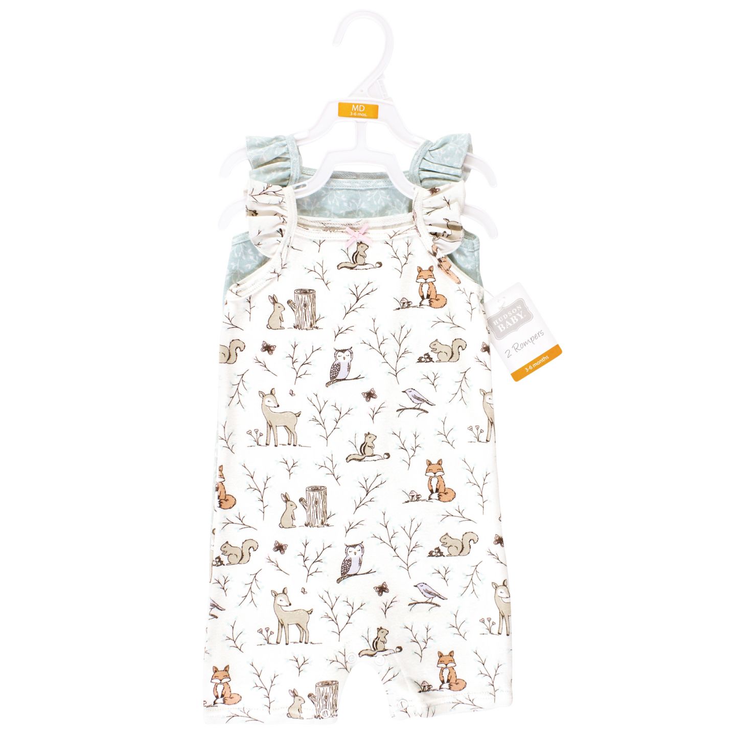 Комбинезоны Hudson Baby 2Pk для девочек-малышей, цвет: Тёмно-зелёный — фото 2