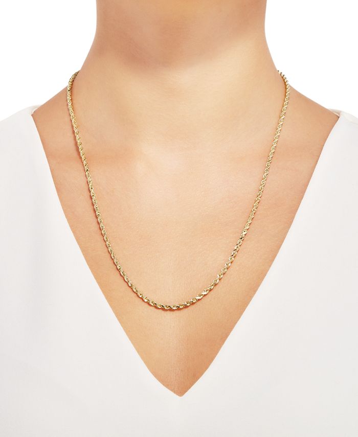 Macy's Rope Link 22" Chain Necklace in 10k Gold Macy's
