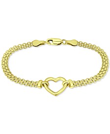 Polished Heart Bismark Link Bracelet, Created for Macy's