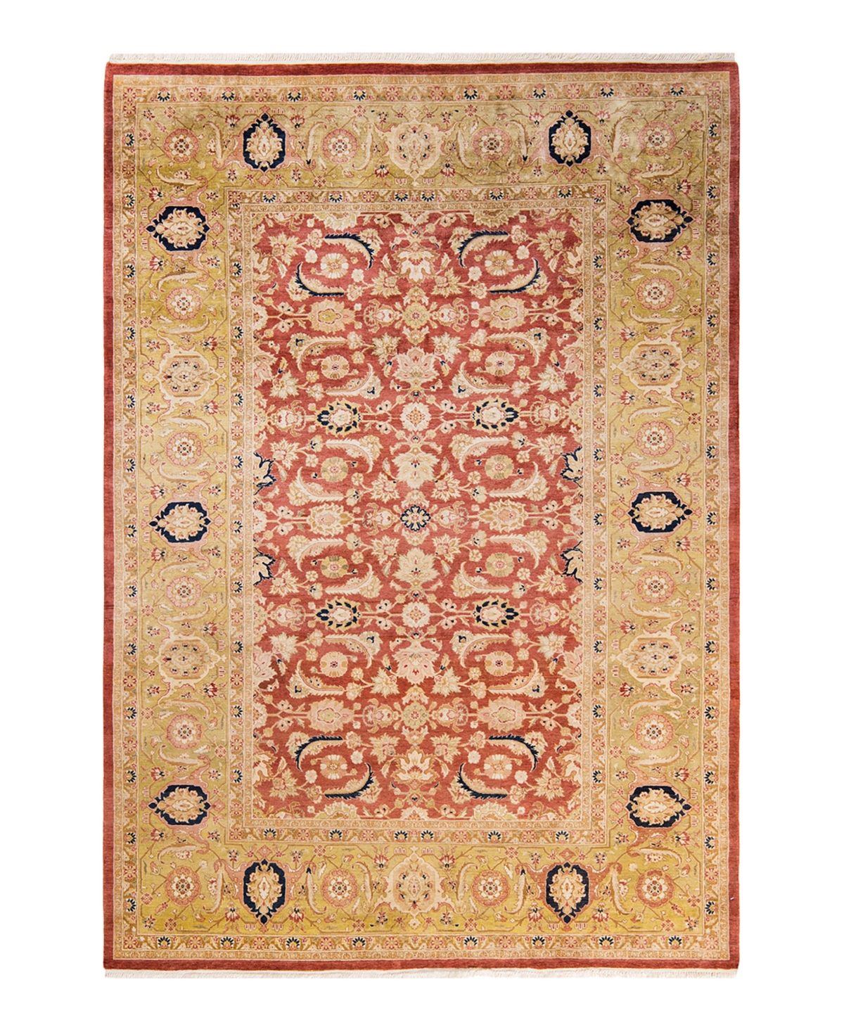 Closeout! Adorn Hand Woven Rugs Mogul M1289 6'1in x 9'1in Area Rug - Orange
