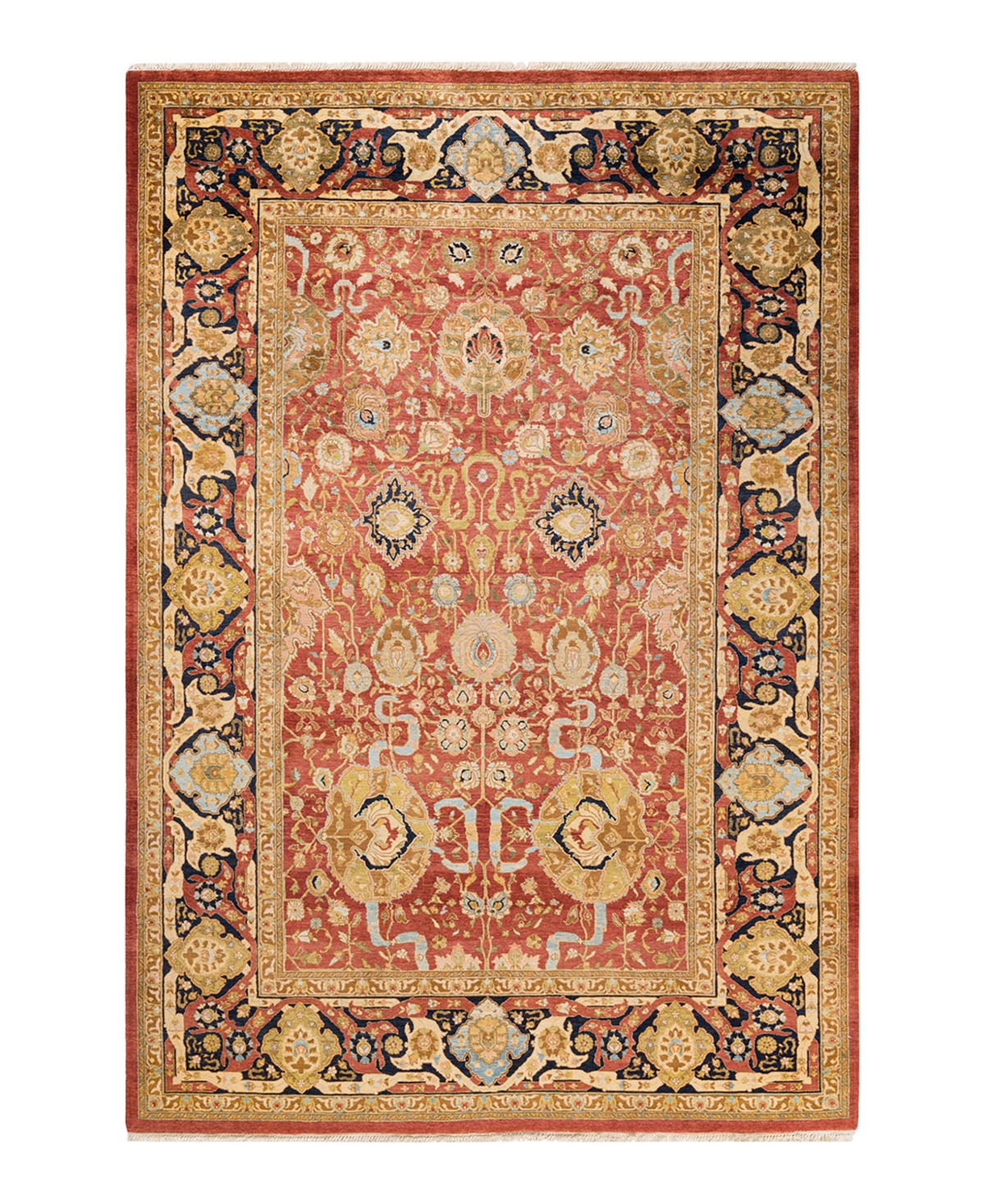 Closeout! Adorn Hand Woven Rugs Mogul M1289 6'1in x 9' Area Rug - Orange