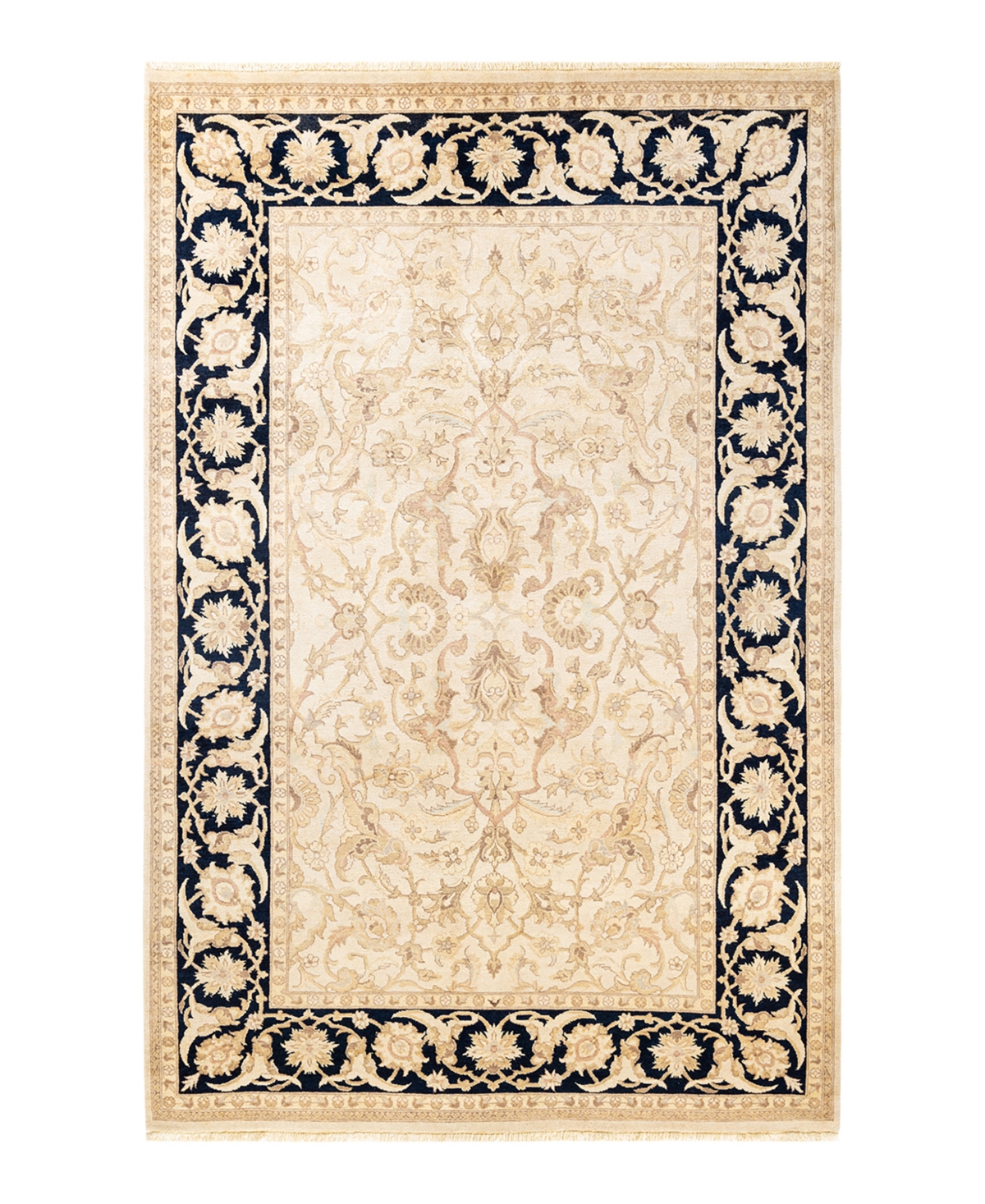 Closeout! Adorn Hand Woven Rugs Eclectic M1385 6'1in x 9'4in Area Rug - Ivory