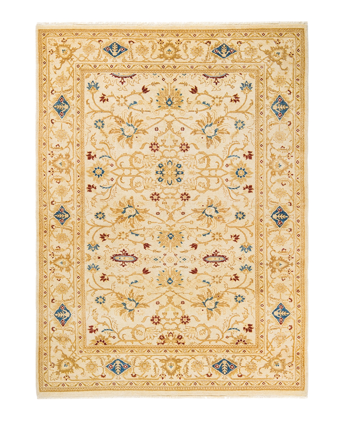 Closeout! Adorn Hand Woven Rugs Eclectic M1424 6'1in x 8'10in Area Rug - Ivory