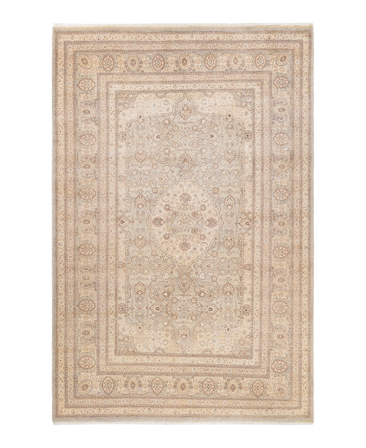 Closeout! Adorn Hand Woven Rugs Mogul M1450 6'3in x 9'8in Area Rug - Gray