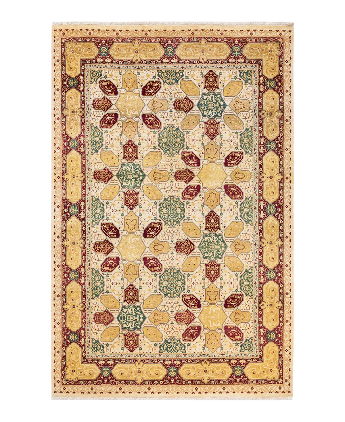 Closeout! Adorn Hand Woven Rugs Mogul M1462 5'10in x 9'1in Area Rug - Ivory