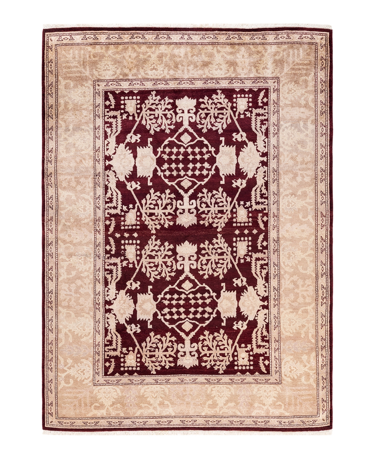 Closeout! Adorn Hand Woven Rugs Eclectic M1466 6'2in x 8'9in Area Rug - Red