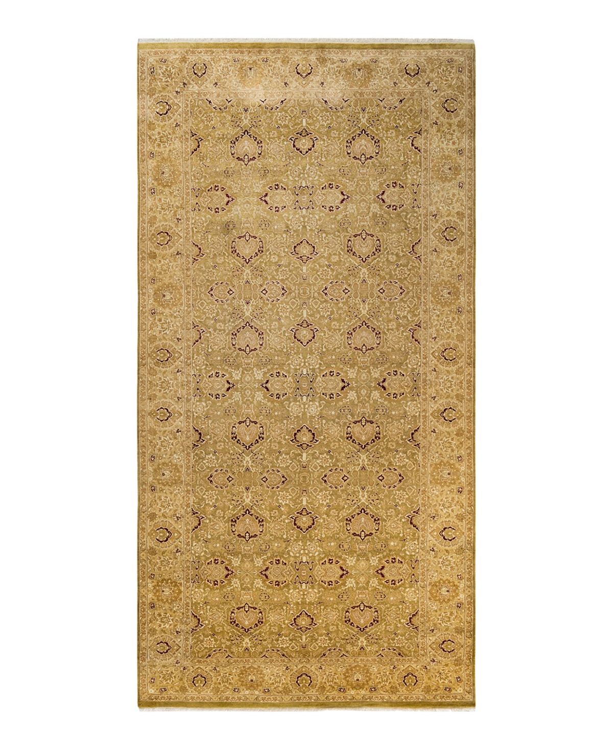 Closeout! Adorn Hand Woven Rugs Mogul M1552 6'3in x 12'6in Runner Area Rug - Green