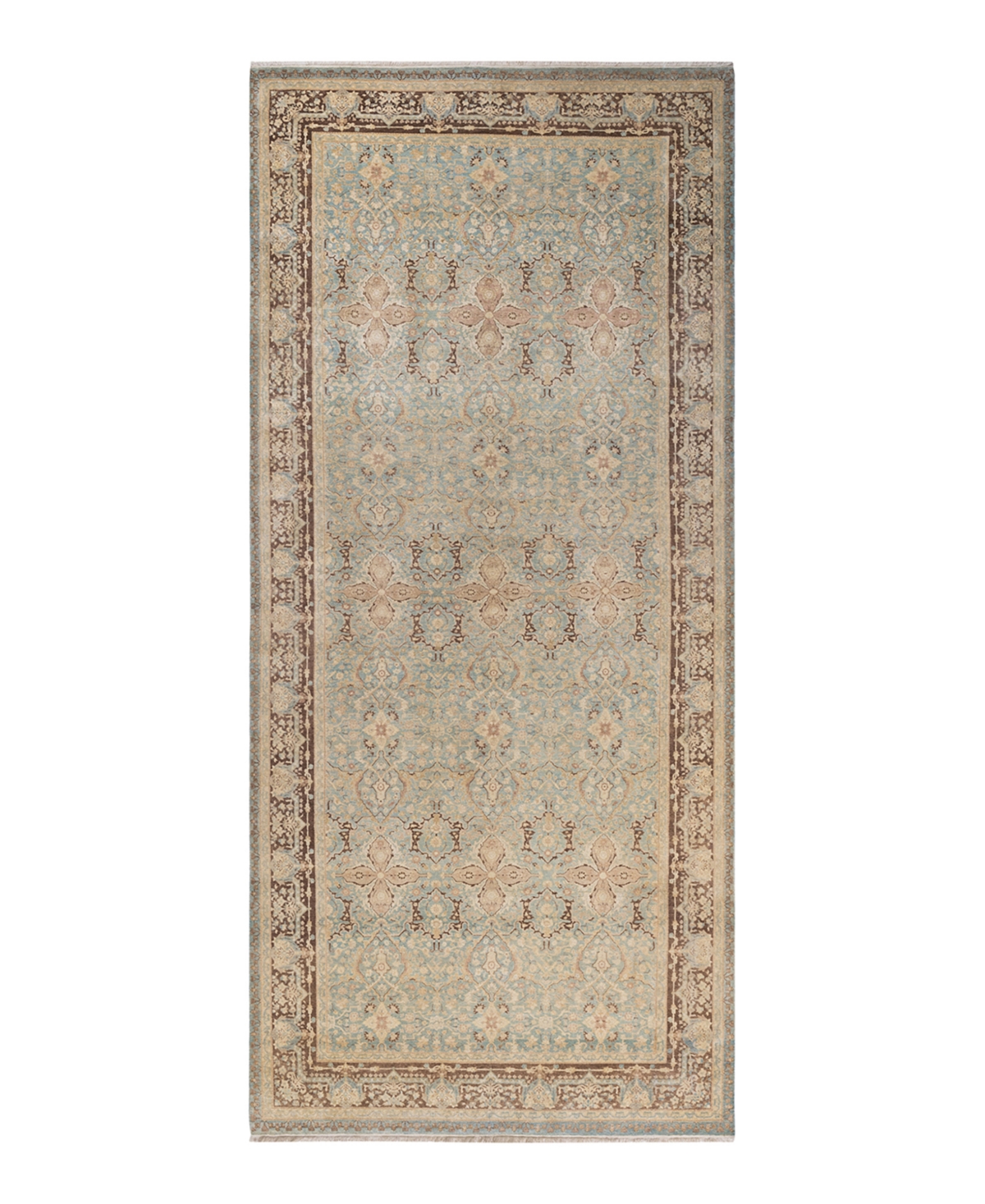 Closeout! Adorn Hand Woven Rugs Mogul M1574 6'1in x 14' Runner Area Rug - Mist