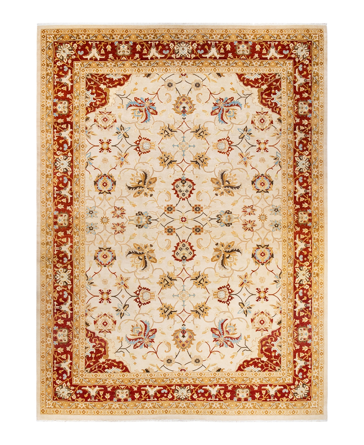 Closeout! Adorn Hand Woven Rugs Eclectic M1518 9'10in x 13'10in Area Rug - Ivory