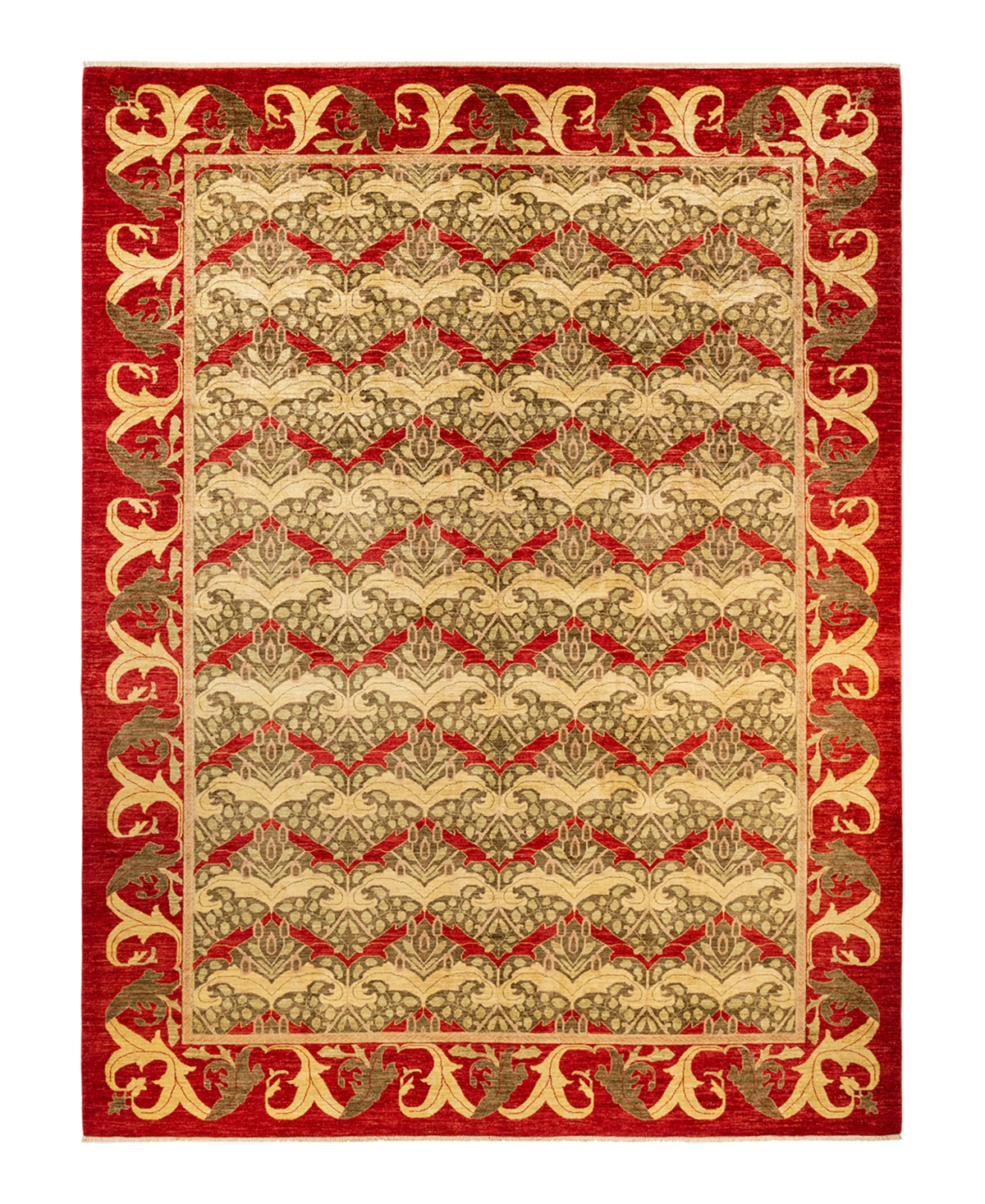 Adorn Hand Woven Rugs Arts Crafts M1601 10'2in x 13'9in Area Rug - Red