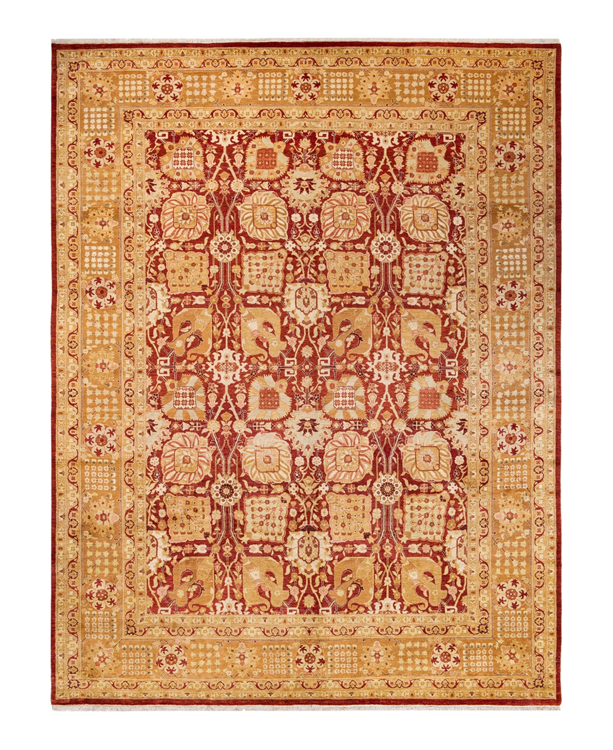 Closeout! Adorn Hand Woven Rugs Eclectic M1478 9'2in x 12'3in Area Rug - Orange