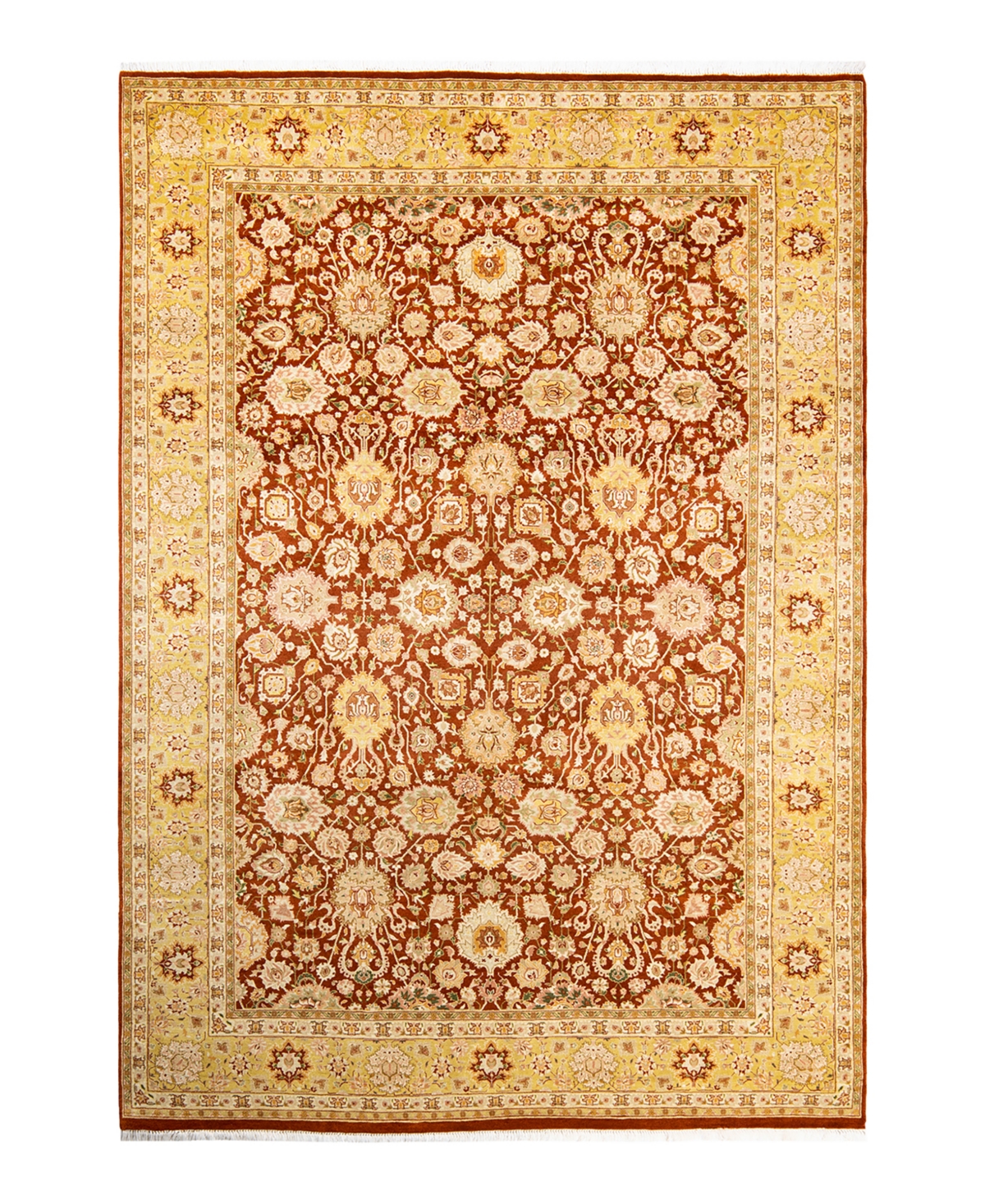 Closeout! Adorn Hand Woven Rugs Mogul M1789 6'1in x 8'10in Area Rug - Orange