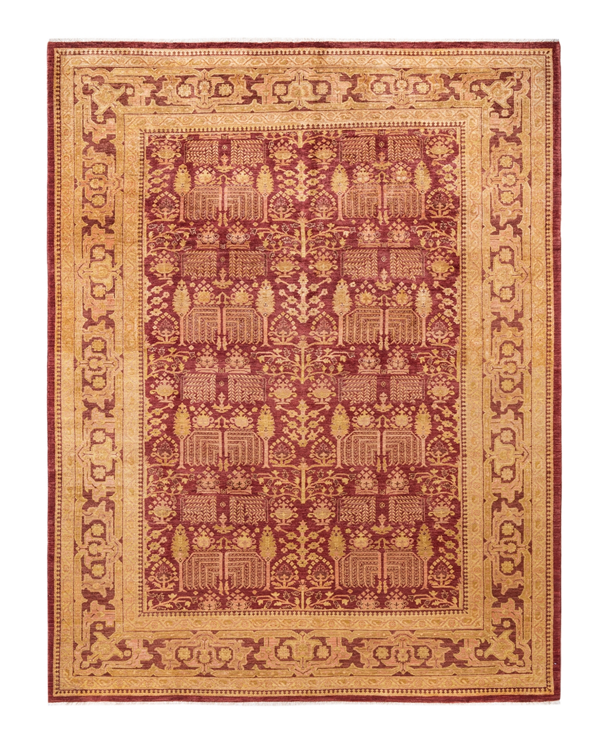 Closeout! Adorn Hand Woven Rugs Eclectic M1466 9'2in x 12'5in Area Rug - Red