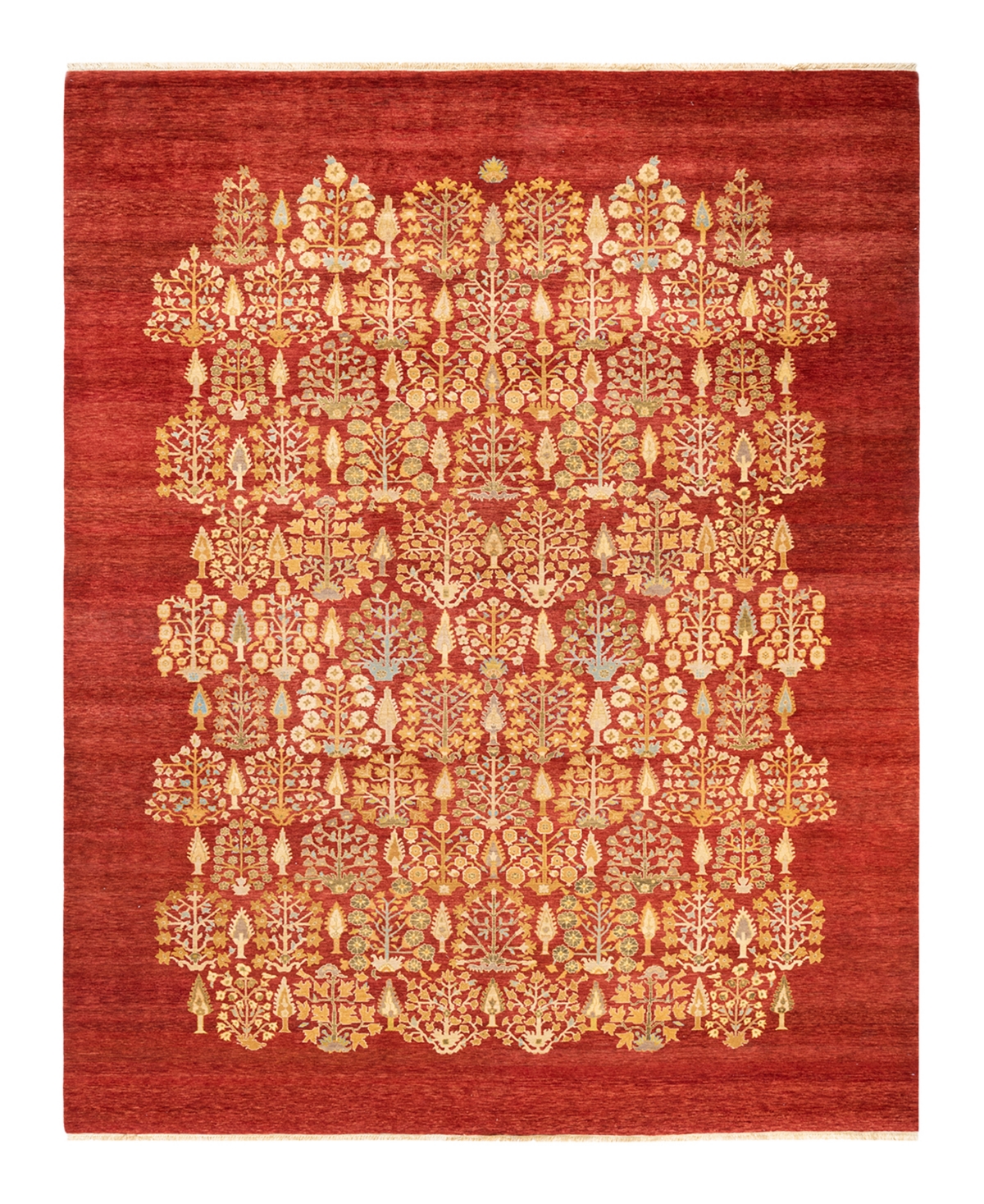 Closeout! Adorn Hand Woven Rugs Eclectic M1478 9'1in x 12'2in Area Rug - Orange