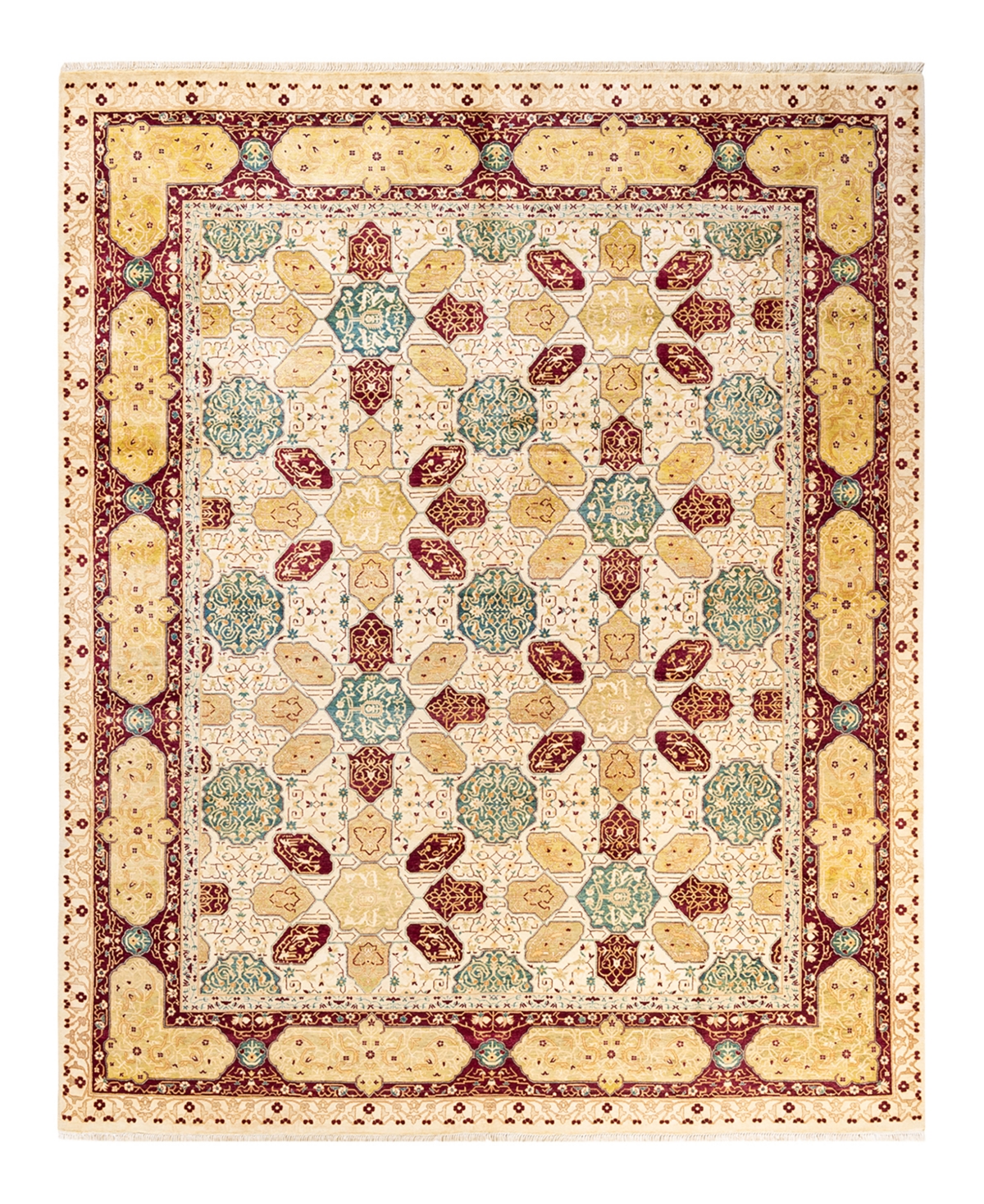 Closeout! Adorn Hand Woven Rugs Mogul M1165 8'1in x 10'3in Area Rug - Ivory