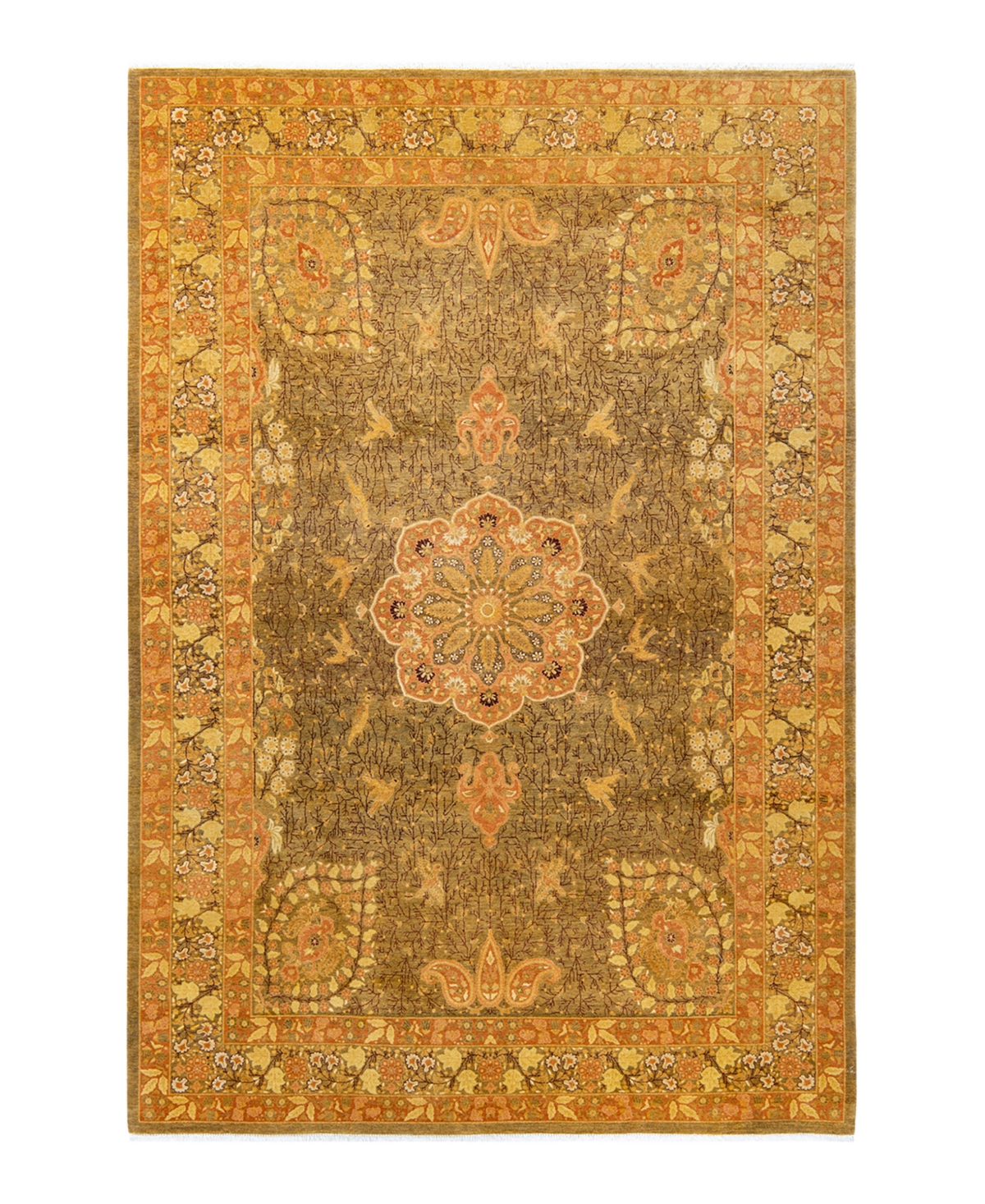 Closeout! Adorn Hand Woven Rugs Mogul M1417 6'2in x 9'3in Area Rug - Green