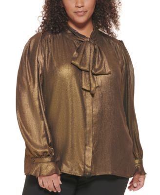 plus size gold blouse