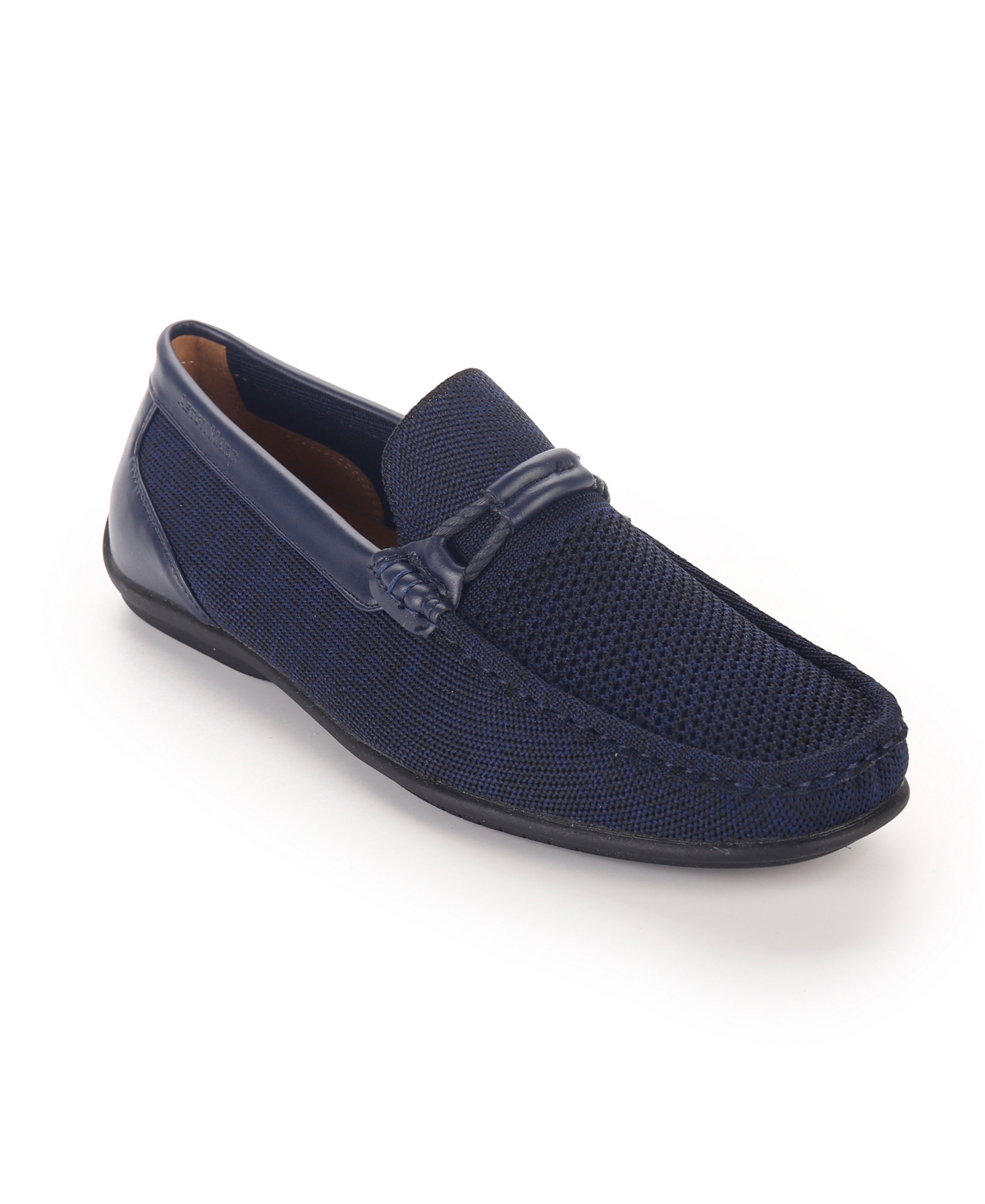 Men's Knit Lace-Strap Driving Loafer - Navy