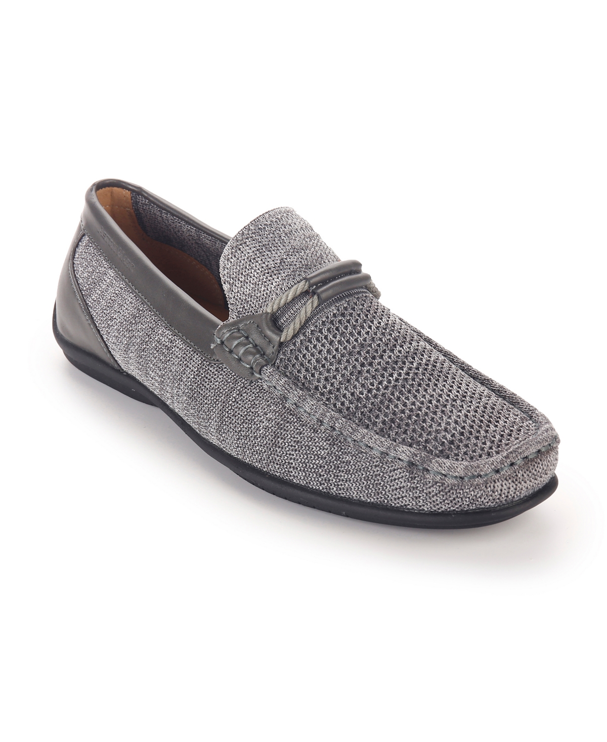 Men's Knit Lace-Strap Driving Loafer - Navy