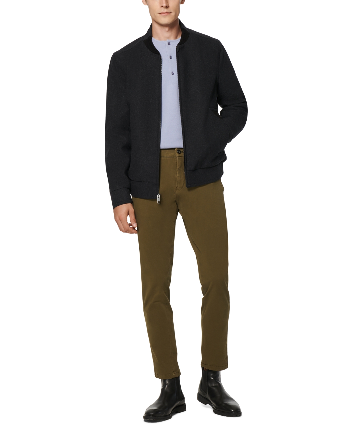 Marc new york by andrew marc men's barlow melton wool cheap bomber jacket