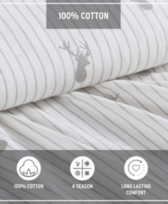 Printed Cotton Flannel 4-Pc. Sheet Set, Queen