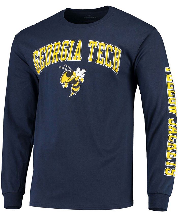 Fanatics Men's Navy GA Tech Yellow Jackets Distressed Arch Over Logo ...