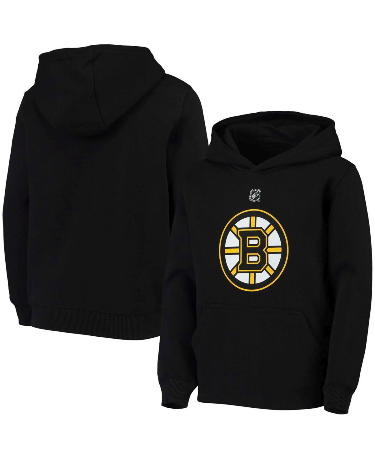 UPC 193775005476 product image for Big Boys Black Boston Bruins Primary Logo Pullover Hoodie | upcitemdb.com