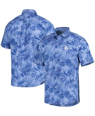 Los Angeles Dodgers Tommy Bahama Batik Jungle Button-Up Shirt - Cream
