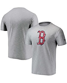 Men's Gray Boston Red Sox Team Logo Space-Dye T-shirt