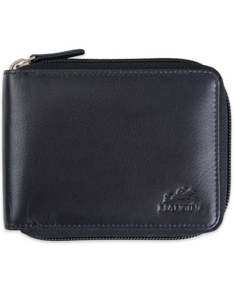 Mancini Men's Bellagio Collection Zippered Bifold Wallet with Removable Pass Case