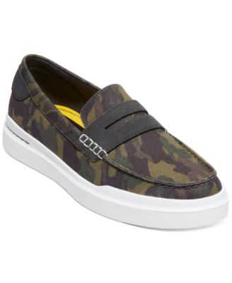 camo penny loafers