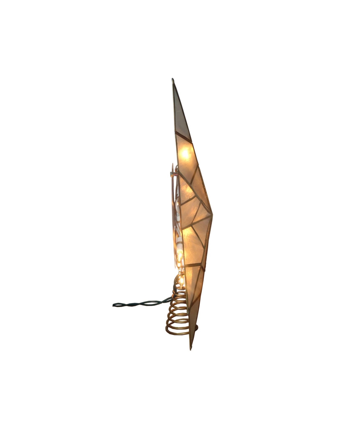 Kurt Adler 10-Light 8-Point Gold Capiz Star Treetop