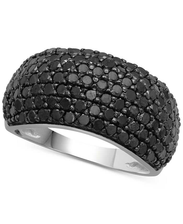 Macy's black store diamond ring