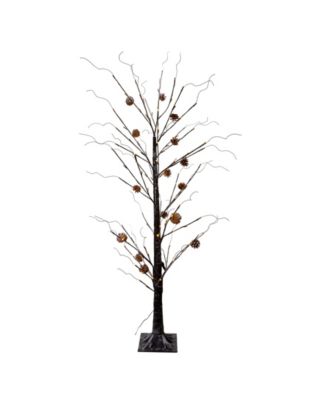 Kurt Adler 5' LED Flocked Twig Tree with Pinecones - Macy's