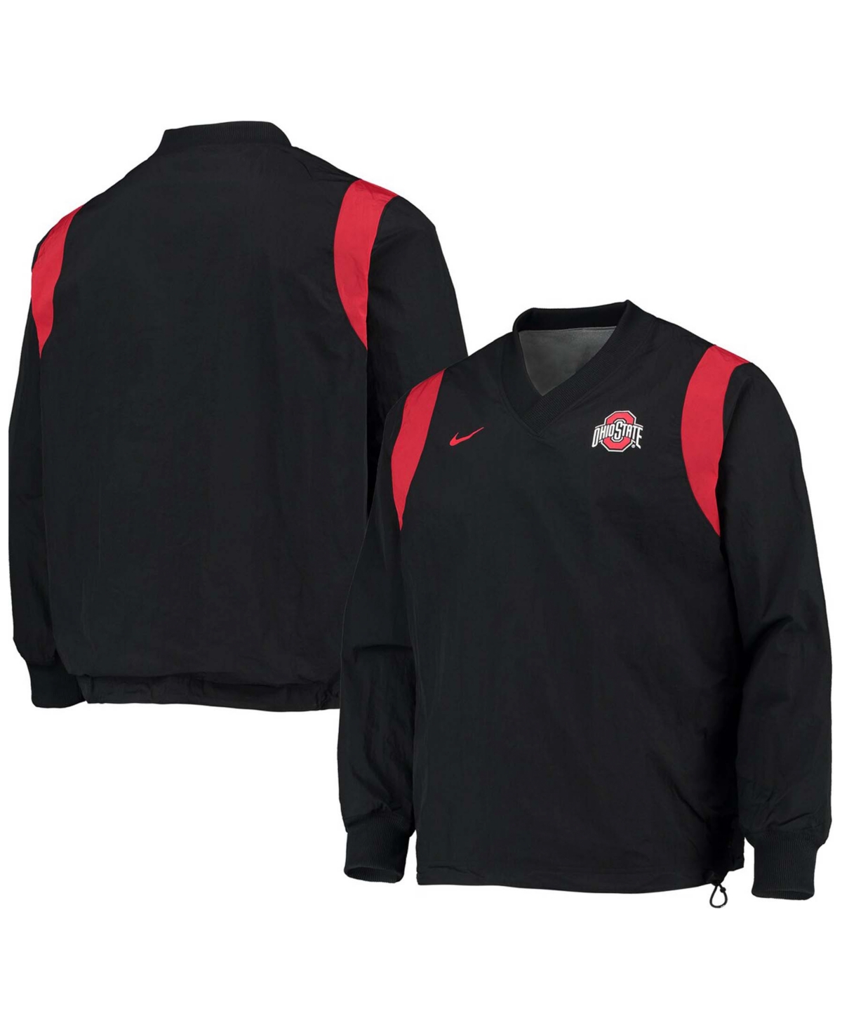 Shop Nike Men's Black Ohio State Buckeyes Rev Pullover Windbreaker Jacket In Black,unvr