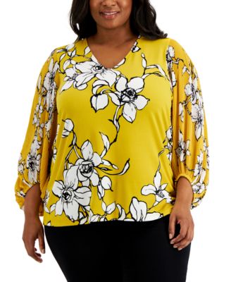 macy's calvin klein plus size tops