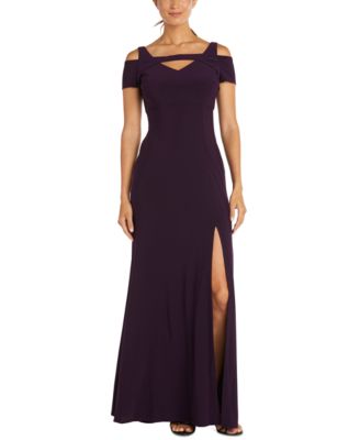 Nightway Petite Cold-Shoulder Keyhole 