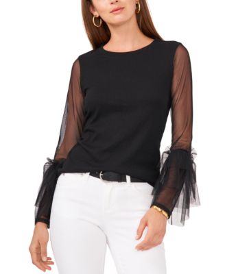 Vince Camuto Women's Mesh-Sleeve 