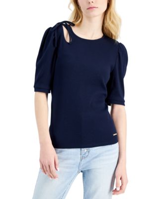 Nine West - Ribbed Cutout Top
