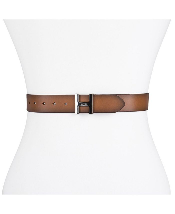 TOMMY HILFIGER - Women's elastic waist monogram belt 