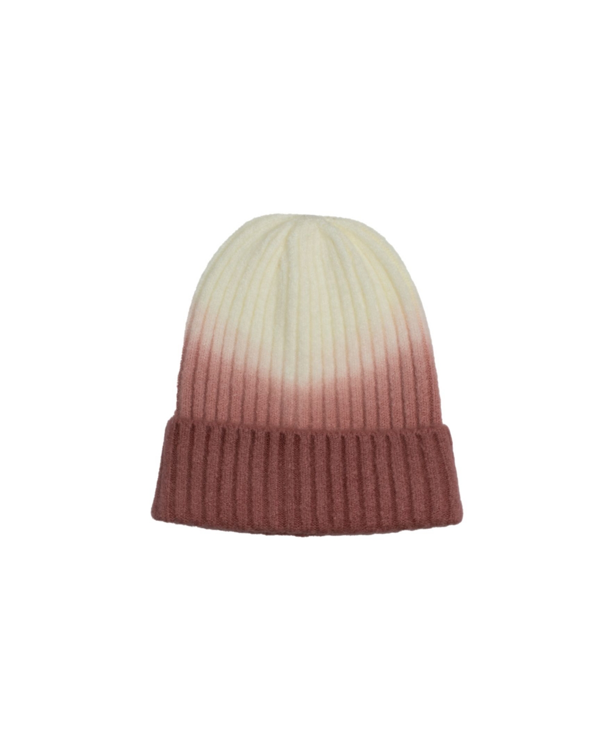 Women's Ombre Rib Detail Cuffed Beanie - Camel