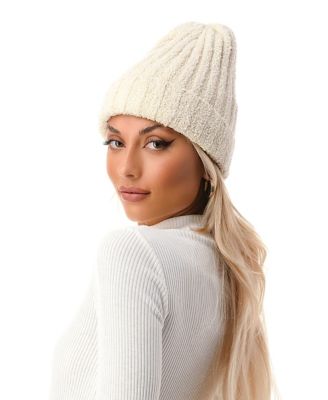 Women's Cozy Stretch Ribbed Knit Cuff Beanie